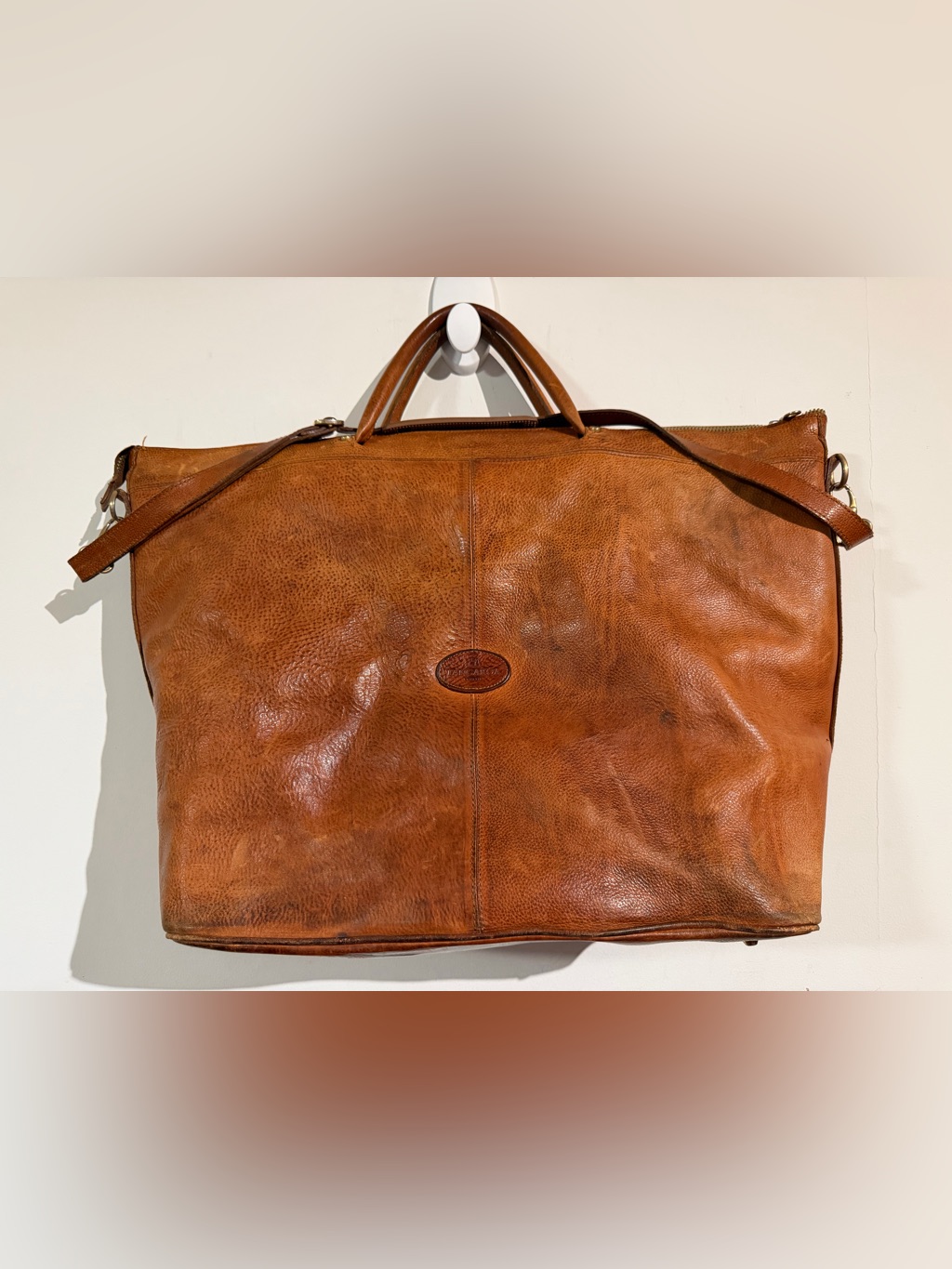Tangaroa Leather Weekender Bag - Brown
